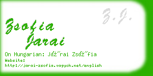 zsofia jarai business card